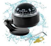 Brújula Para Automóvil: Bola De Navegación Para Tablero De Instrumentos De 3,15 Pulgadas, Guía De Orientación Abs Adhesiva, Buscador De Dirección Resistente a Vibraciones | Herramienta Universal De Po