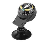 Brújula para Automóvil, Brújula de Montaje en Tablero Ajustable de Plástico Negro, Bola de Guía de Dirección de Navegación, Senderismo, para Automóviles, Barcos, Barcos Marinos,