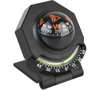 Brújula para automóvil, Tablero de Instrumentos de brújula de automóvil Plegable de Alta precisión de 180 Grados, Digital Multifuncional portátil Ajustable para vehículos y Barcos
