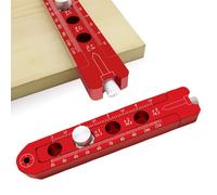 Brújula para carpintería con doble escala, regla de dibujo circular de aleación, herramienta de carpintero ajustable métrica e imperial para marcado y corte precisos