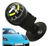 Brújula para coche, 1,33 x 1,96 pulgadas, manual de navegación, bola ABS, herramientas de supervivencia, alta precisión, ajustable, instrucciones para barcos, barcos, color negro