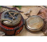 Brújula Personalizada - Regalo para Boda, Navidad, Bautizo, Graduación, Boy Scouts - Reloj de Sol, Náutico, Aniversario, Día del Padre - Solo Brújula con Acabado