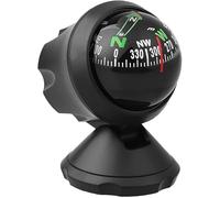 Brújula portátil para coche, mini brújula de bola guía de coche, brújula de alta precisión para salpicadero de coche con brújula de orientación para viajes al aire libre supervivencia