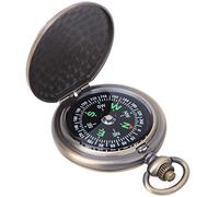 Brújula Portátil, Pequeña Brújula de Metal Que Brilla en la Oscuridad Impermeable,Brújula Educativa para Niños y Exterior Senderismo Orientación,Camping,Caza,Montañismo con Llavero 6x4,5x1,5 cm