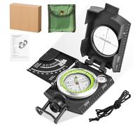 Brújula Profesional, Brujula Militar con Clinómetro, Brújula De Navegación con Diseño Fluorescente, Brujulas De Orientacion, Brújula para Exteriores con Bolsa De Transporte