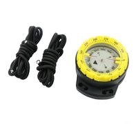 Brújula que brilla en la oscuridad, resistente al agua hasta 50 m, magnética, para brújula con inclinación de hasta 30°, luminosa para senderismo, camping, equipo al aire libre, compacto (amarillo)