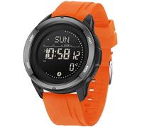 Brújula Reloj militar digital para hombre y mujer, reloj de pulsera de goma con metrónomo, podómetro, doble zona horaria, temporizador, cronómetro, 5 ATM, relojes digitales impermeables, Silicona