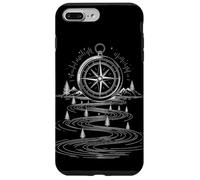 Brújula Río Naturaleza Aventura Bosque Montañas Viaje Carcasa para iPhone 7 Plus/8 Plus