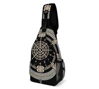 Brújula Rúnica Mágica Vikinga Celta Vegvisir Runas Nórdicas Mujer Hombre Sling Bag Antirrobo Mochila Bandolera Casual Bolso Cruzado Para Senderismo Viaje Correr