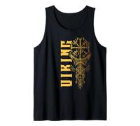 Brújula vikinga Retro, símbolos nórdicos, paganismo nórdico Camiseta sin Mangas