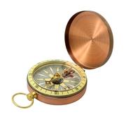 Brújula Vintage Retro Cobre Flip Pocket Survival Gear para excursiones de camping (B084ZP564V)