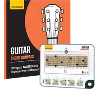 Brújula y libro de acordes de guitarra deslizante, sistema de aprendizaje, construye más de 1000 acordes en cualquier tecla, herramienta de decodificador visual de diapasón y libro de teoría, para