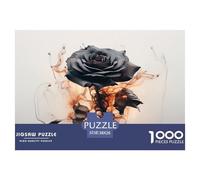 Brûler Des Roses Puzzle Desafíos Divertidos Decoración del Hogar 1000 Piezas Juguetes Desafiantes Fleur Puzle Juego De Habilidad para Adultos 38x26cm/1000pcs
