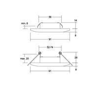 BRUMBERG Adapt downlight empotrar LED titanio mate