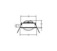 BRUMBERG BB03 Foco empotrable LED, caja de conexiones on/off cromo