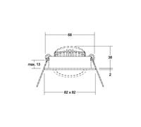 BRUMBERG BB05 Caja de conexión on/off para foco empotrable LED cromo