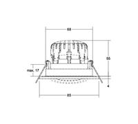 BRUMBERG BB23 Foco LED IP65 Caja de conexiones atenuable negro mate