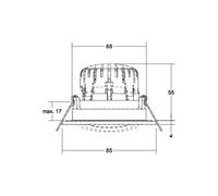 BRUMBERG BB23 foco LED IP65 caja de conexiones on/off blanco texturado