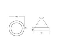 BRUMBERG Biro Circle Ring directo Ø 45 cm encendido/apagado blanco 3000 K