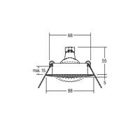 BRUMBERG Breena-R, empotrado GX5,3 redondo níquel mate