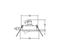 BRUMBERG Cajón foco empotrable orientable acero inoxidable