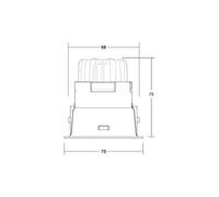 BRUMBERG Downlight LED empotrable Binato RC atenuable 3000K negro