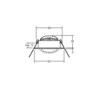 BRUMBERG Foco empotrable LED BB09 on/off, caja de conexión, acero inoxidable