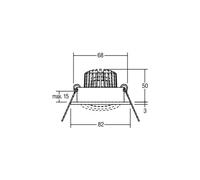 BRUMBERG Foco empotrable LED Tirrel-R, encendido/apagado, oro claro