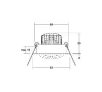 BRUMBERG Foco empotrable LED Tirrel-R, RC, transformador redondo, aluminio