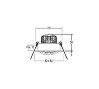 BRUMBERG Foco empotrable LED Tirrel-S, encendido/apagado, oro claro
