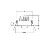 BRUMBERG Foco empotrable LED Tirrel-S, transformador RC redondo, blanco