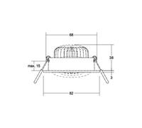 BRUMBERG foco LED BB34 caja de conexiones on/off blanco texturado