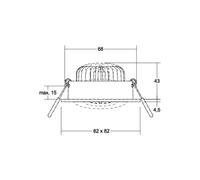 BRUMBERG foco LED BB37 caja de conexiones on/off negro texturado