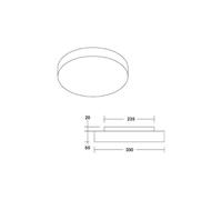 BRUMBERG Plafón LED Celtis Mini, 3.000 K, gris pardo
