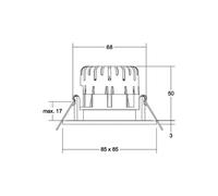 BRUMBERG Spot BB21 IP65 Caja de conexiones atenuable RC níquel mate