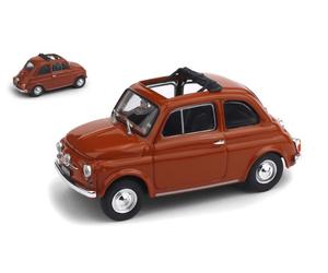 BRUMM 1/43 EPOCA FIAT 500 F 1965 72 ABIERTO ROJO MODELO ESTÁTICO DIECAST