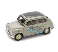 BRUMM 1/43 FIAT 600 RAID CALCUTA ROMA 1955 MODELO ESTÁTICO DIECAST