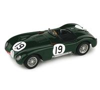 BRUMM 1/43 JAGUAR C TIPO 19 LE MANS 1953 BLANCOHEAD STEWART MODELO ESTÁTICO