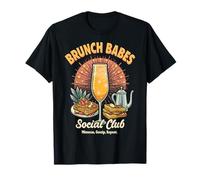 Brunch Babes Club Social Kawaii Mejores Amigas Mimosas Camiseta