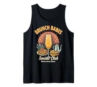Brunch Babes Club Social Kawaii Mejores Amigas Mimosas Camiseta sin Mangas