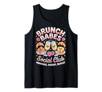 Brunch Babes Club Social Kawaii Mejores Amigas Mimosas Camiseta sin Mangas