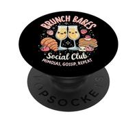 Brunch Babes Club Social Kawaii Mejores Amigas Mimosas PopSockets PopGrip Adhesivo