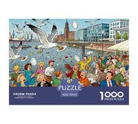 Brunch del sábado en HafenCity, Hamburgo Puzzle De Madera Impermeable Puzzles De 1000 Piezas Regalos para Adultos Desafiante Y Estimulante Rompecabezas Juegos Desafiantes