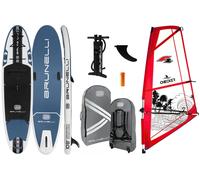 BRUNELLI 10.8 Windsurf Doble Capa Sup Tabla de Suelo Up Remos Checker 4,5qm Rigg