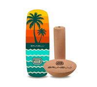 BRUNELLI Balance Board Set Píldora 86cm Madera Tabla de Equilibro Fitness Núcleo