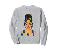Brunette Bosnian Girl Bosnia Flag Bosnian Girlfriend Wife Sudadera