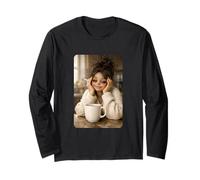 Brunette Doll Smoking Aesthetic Art Coffee Time Morning Mood Manga Larga