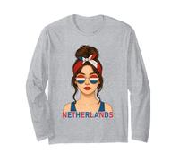 Brunette Dutch Girl Netherlands Flag Dutch Girlfriend Wife Manga Larga