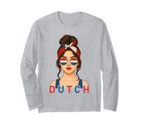 Brunette Dutch Girl Netherlands Flag Dutch Girlfriend Wife Manga Larga