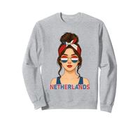 Brunette Dutch Girl Netherlands Flag Dutch Girlfriend Wife Sudadera